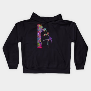 Climber friend watercolor art Kids Hoodie